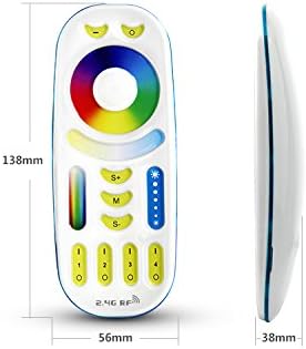 lighteu, 2X 8W B22 Milight 2.4G RF Remote Control RGB+CCT LED Bulbs Lights with a 4 Zone Remote Control, 2x Bulb+remote - Image 5