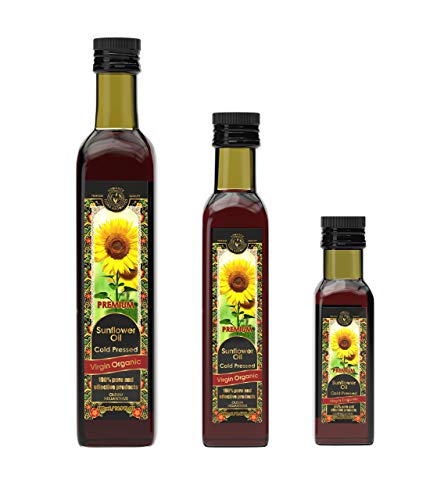 Sunflower Oil Cold Pressed Virgin Organic 16.9 fl oz/500 ml