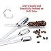 2 Lb. Depot 9pc Stainless Steel Measuring Spoon Set with Leveler - Durable and Rust-Proof - Chrome-Plated, Narrow Rectangular Spoons with Long Handles - Accurate Measurements