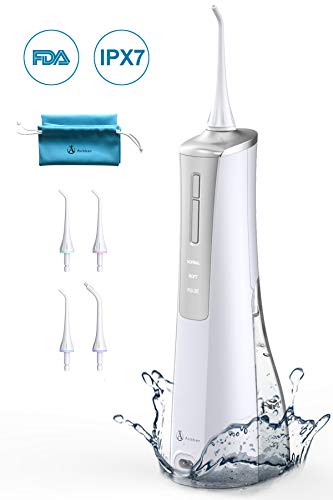 Cordless Water Flosser Water Pick Teeth Cleaner Anbber USB Rechargeable Dental Oral Irrigator with B - //coolthings.us