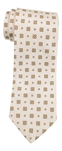 Brioni Ivory Medallion Print Tie