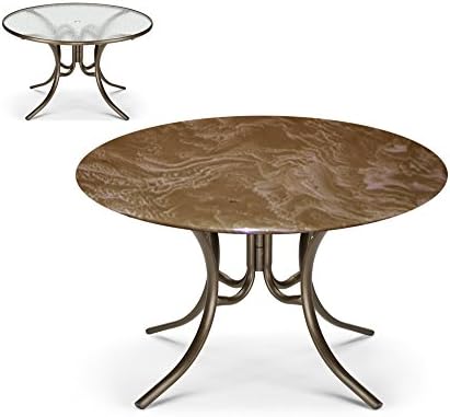 Bistro Round Fitted Tablecover for Glass Tables up to 35" dia. for round tables and patio tables. Color Hot Fudge