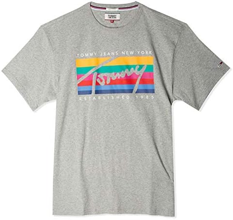 tommy jeans rainbow box tee