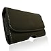 Horizontal Sideways Leather Belt Clip Case Cover Pouch Holster for Motorola DROID Turbo * Fits with Otterbox Commuter & Defender & Reflex