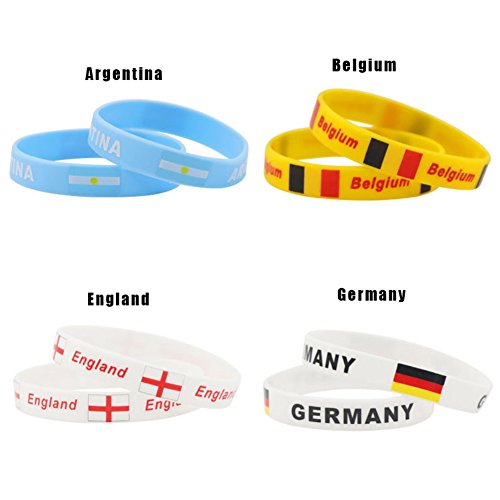 YESIDO Silicone Wrist Band Country Flags Printed Bracelet 2018 World Cup Souvenir Accessories Soccer Football Fan Gift 1pcs