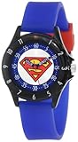 Superman Boys' SUP9044 Time Teacher Superman Watch with Blue Silicone Band