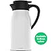Vremi 51 oz Coffee Carafe - 1.5 liter Tea Thermos Large Travel Bottle Stainless Steel Vacuum Insulated with Leak Proof Lid - Thermal Carafe Hot Drink Carrier Container with Heat Cold Retention - White