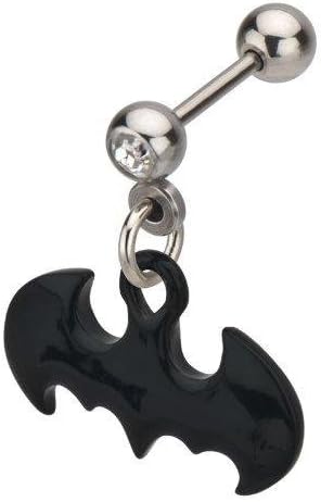 316L Surgical Steel Batman Tragus/Cartilage Piercing Stud 18g 5/16''