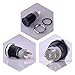 Ulincos® Momentary Push Button Switch U16F1 1NO1NC Black Metal Shell with Blue LED Ring Suitable for 16mm 5/8