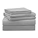 HOMEIDEAS 6 Piece Bed Sheets Set (King, Light Gray), 1800 Bedding Soft Brushed Microfiber Luxury Sheets, Deep Pockets, Easy Care, Wrinkle & Fade Free