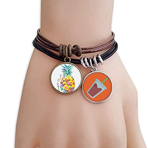DIYthinker Watercolor Pineapple Tropical Fruit Bracelet Rope Juice Wristband