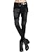 Minibee Pernalized Punk Street Style Harem Pants Patchwork Zipper Pockets (M, Black 2)
