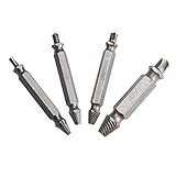 Easy Out Screw Extractor Set General Precision Screwdriver Set Speed Out Stripped Screw Remover Kit for Any Sizes Broken Screw Updated HHS6542 Dual End Extracting Tool