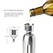 Olive Oil Bottle,YiTai 250ml/8oz Stainless Steel Olive Oil Bottle Dispenser -1 Stainless Steel Aided Funnel for Refilling - Leakage-free Oil Dispenser - Cooking Oil Container Holder (Round)