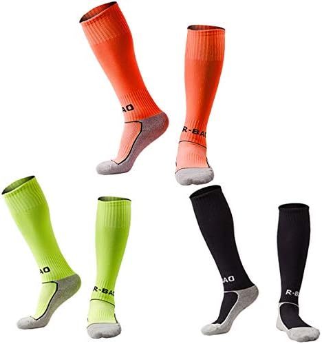 KALAKIDSKids Soccer Socks (1/3/5 Pairs) Football Socks Team Sport Knee High Athletic Socks
