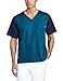 Carhartt Men's Color Block Utility Scrub Top, Caribbean, X-Large