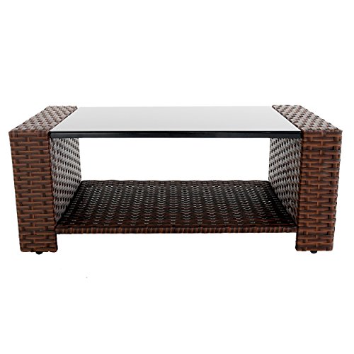 Innovex OD873RAB Prima Outdoor Coffee Table Patio Furniture, Large, Auburn