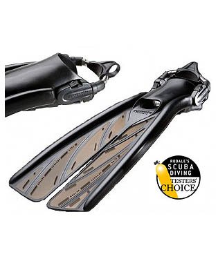 Atomic Aquatics Smoke on the Water Splitfins High Energy Compound Split Fins for Scuba Diving Dive Divers Snorkeling Fins, MEN'S LARGE (9-11)