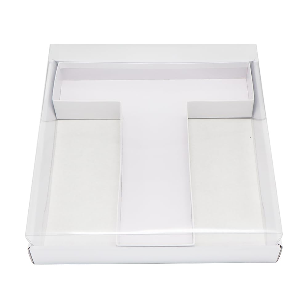 WENPACK 30.5cm Fillable Cardboard Letter Shaped Box Clear Cover Sweets Charcuterie Grazing Packaging (T) — image 1