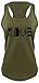 Ladies Racerback Tank Love Hunting Shirt Cute Hunter Country Redneck Gift Tee Military Green with Black Print L