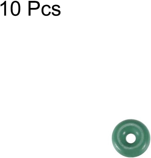 sourcing map Fluorine Rubber O-Rings, 5mm OD 1mm ID 2mm Width FKM Seal Gasket for Machinery Plumbing Green, Pack of 10 - Image 3