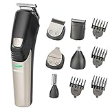 Beard Trimmer for Men Hair Clippers 6 in 1 Hair Trimmer Pro Haircut Kit Cordless USB Rechargeable Waterproof Fast Charge