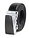 Platinum Hanger Mens Genuine Leather Dress Belt - Automatic Sliding Buckle Ratchet Adjustable Track Belt