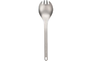 Snow Peak Titanium Spork - Lightweight Titanium Cutlery for Camping & Hiking - Compact & Portable Utensil for Easy Packing - Durable Camping Cookware Accessories