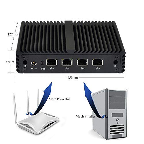 Qotom Mini PC with 8GB RAM 64GB SSD, 4 Intel LAN Port, VGA, 4 USB Port, celeron j1900 Processor Quad core 2 GHz, Fanless… - Image 2