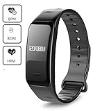 Blood Pressure Bracelet Oxygen Fitness Tracker,IP67 Waterproof Smart Watch Heart Rate monitor Sleeping Management Pedometer,OLED Touch Screen for Android iOS (Black)