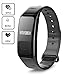 Blood Pressure Bracelet Oxygen Fitness Tracker,IP67 Waterproof Smart Watch Heart Rate monitor Sleeping Management Pedometer,OLED Touch Screen for Android iOS (Black)