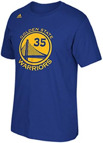 Kevin Durant #35 Golden State Warriors Player Jersey T-Shirt - Blue (Large)