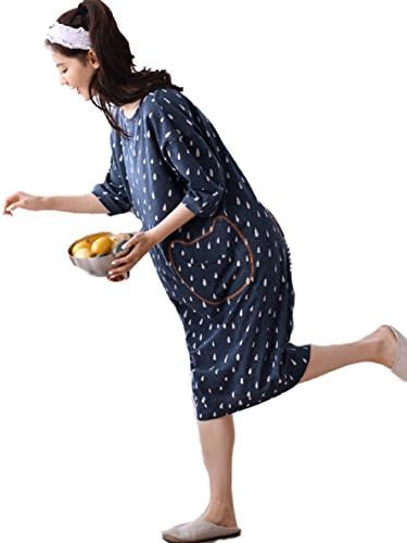 Mingxintech Womens Water Drops Pattern Pajama Set Home Sleepwear Bath Robe