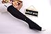 Lingssss 2 Pair Zipper Compression Socks Medical Toeless Zip Easy on off 15-20 mmHg for Swollen Sore Legs (Black+Nude L/XL)