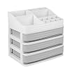 JULY’S SONG Cosmetic Makeup Organizer with Drawers, Plastic Bathroom Counter Stand Storage Box Lipstick Holder(S-3, Grey…