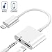 Headphones Adapter for iPhone 8/ X/XS MAX/XR/ 8 Plus/ 7/7 Plus for iPhone Charger 3.5mm Adaptor Jack Dongle Earphone Convertor 2 in 1 Music Charger Cables Charge + Audio Support iOS 12thumb 1