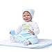 Dirance 22 Inches Lifelike Reborn Doll Sleeping Soft Silicone Full Body Realistic Look Real Boy Doll Vinyl Reallike Newborn Baby Doll Outfit, Kids Gift for Ages 3+,Under 100 Dollars (Multicolor)