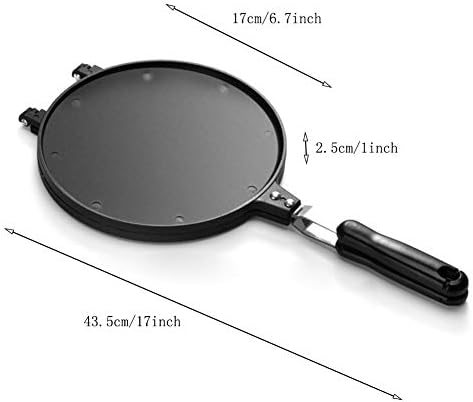 Waffle Irons, Waffle Cone Nonstick Crepe pan Waffle Maker Multifunctional Double-Sided Homemade Ice Cream Crepe Maker-Black 43.5x17x2.5cm(17x7x1inch)
