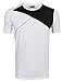 Coofandy Men's Summer Casual T-Shirts Short Sleeve Contrast Color Zip Tees
