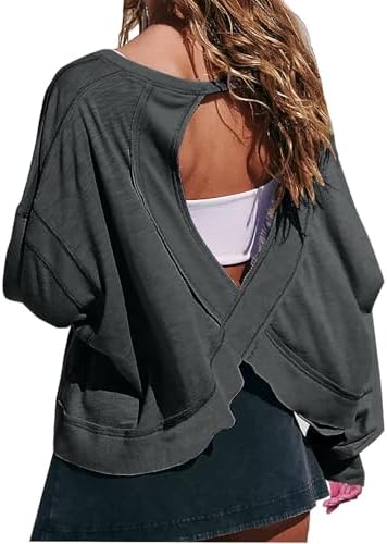 Women People Top Doop Free Dupes Womens Open Back Workout Tops