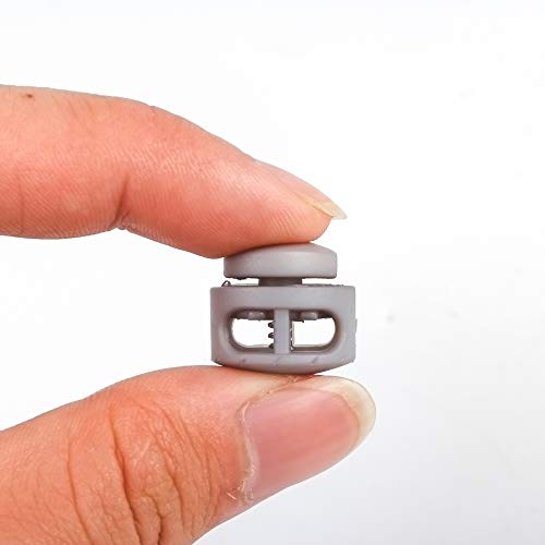 HUIHUIBAO 60 Pieces Plastic Double Hole Spring Cord Locks for Shoelace Replacement, Backpacks, Craft Supplies, 15 Colors - Thumbnail 4