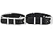 Randon Watch Bands NATO Strap Watch Straps Premium Ballistic Nylon Strap with Heavy Duty Stainless Steel Buckle 2 Pack (20mm, Black/Black&Gray)