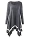 OUGES Women's Long Sleeve Loose Casual T-Shirt Dress