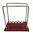 Universal Specialties Classic Newton's Cradle Extra Large 7 1/4 Inch Dark Brown Wooden Base Balance Balls