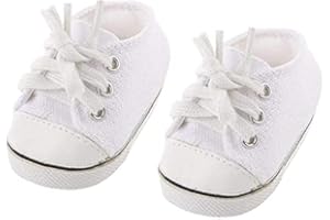 Toy Gift 1Pair Doll Shoes White Casual Skateboarding Shoes Footwear For 18 Inch Dolls Gift Toys Fashion Book