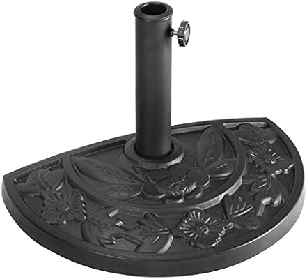 Amazon Com Giantex 20 Outdoor Patio Half Round Umbrella Base Stand Black W 9ft Half Round Umbrella Stand Garden Outdoor