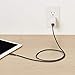 Amazon Basics Double Nylon Braided USB A Cable with Lightning Connector, Premium Collection, MFi Certified Apple iPhone Charger, 3 Foot, Black