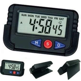 Rachees Digital LCD Alarm Table Desk Car Calendar Clock Timer Stopwatch