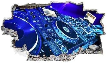 Dj Decks Music Cool Studio Boys Bedroom Wall Decal 3d Art Stickers Kids Bedroom Baby Nursery Cool Livingroom Hall Boys Girls Large 90x52cm Amazon Co Uk Kitchen Home