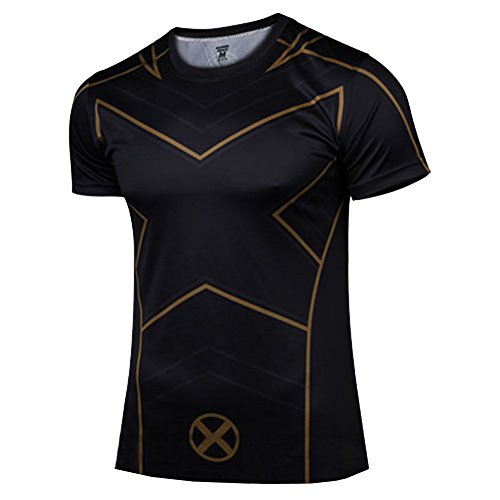 XCOSER Mens Wolverine X Tights T Shirt Costume